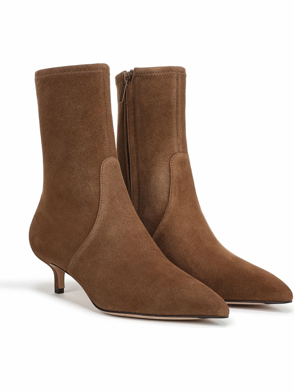 Veronica Beard Lisa 45 Stretch Kitten Heel Booties in Hazelwood, size 10